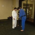 Bert promoted to 2 stripe white belt.