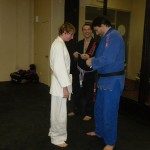Chris promoted to 4 stripe white belt.