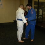 Jose receiving his blue belt.